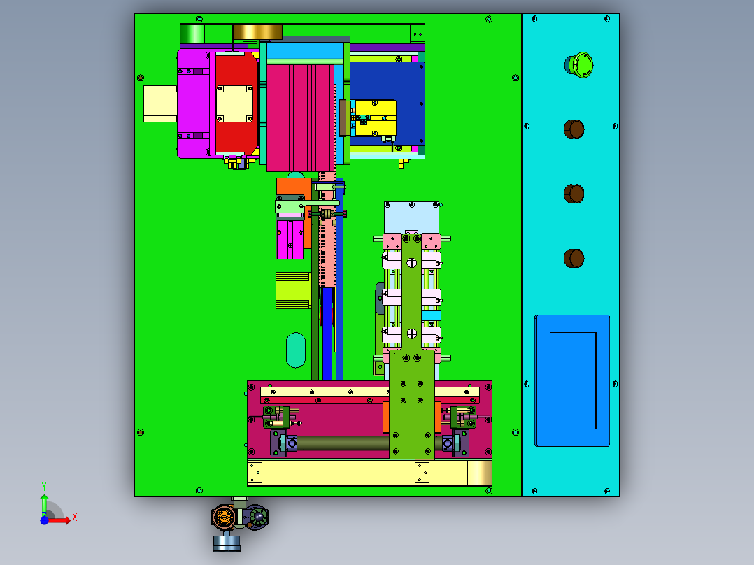 硅片自动堆叠插片机前视图