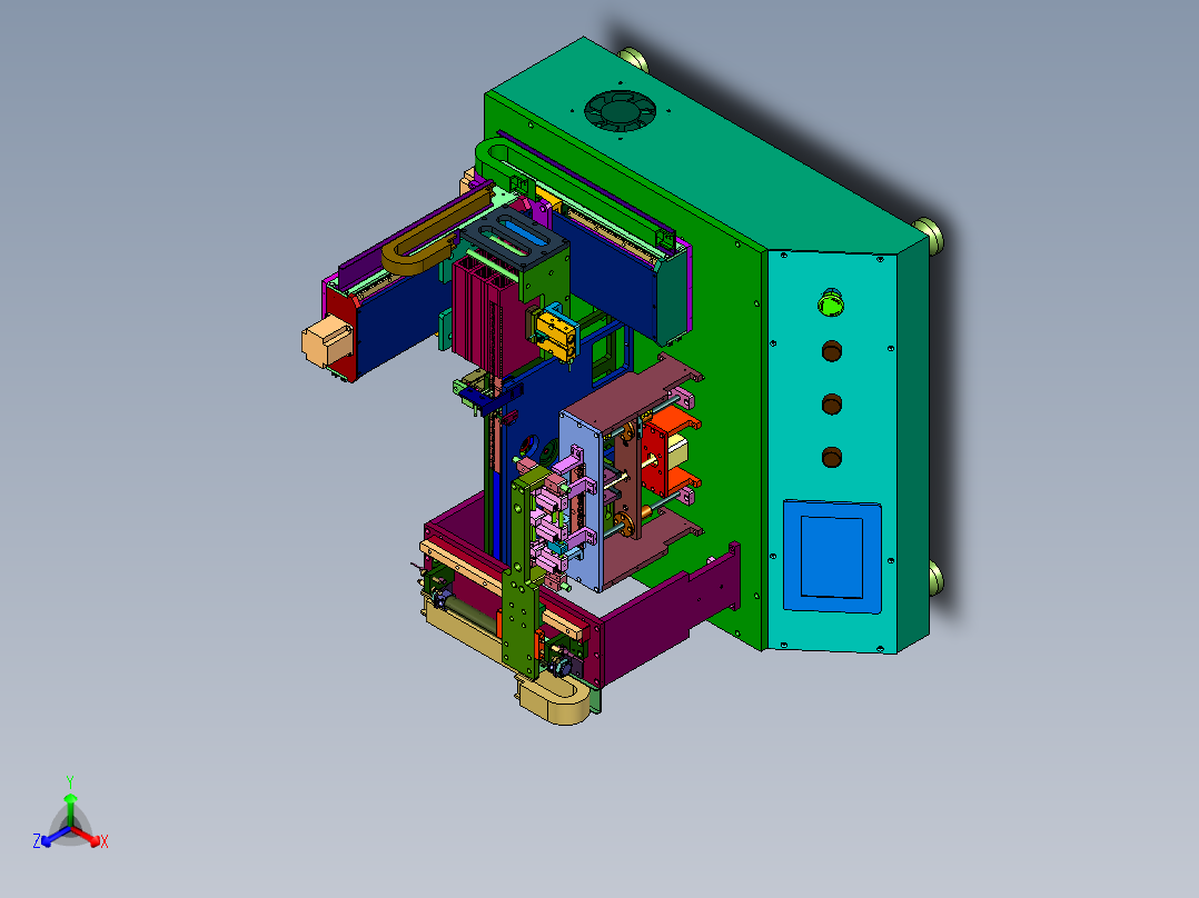 硅片自动堆叠插片机正等轴测图