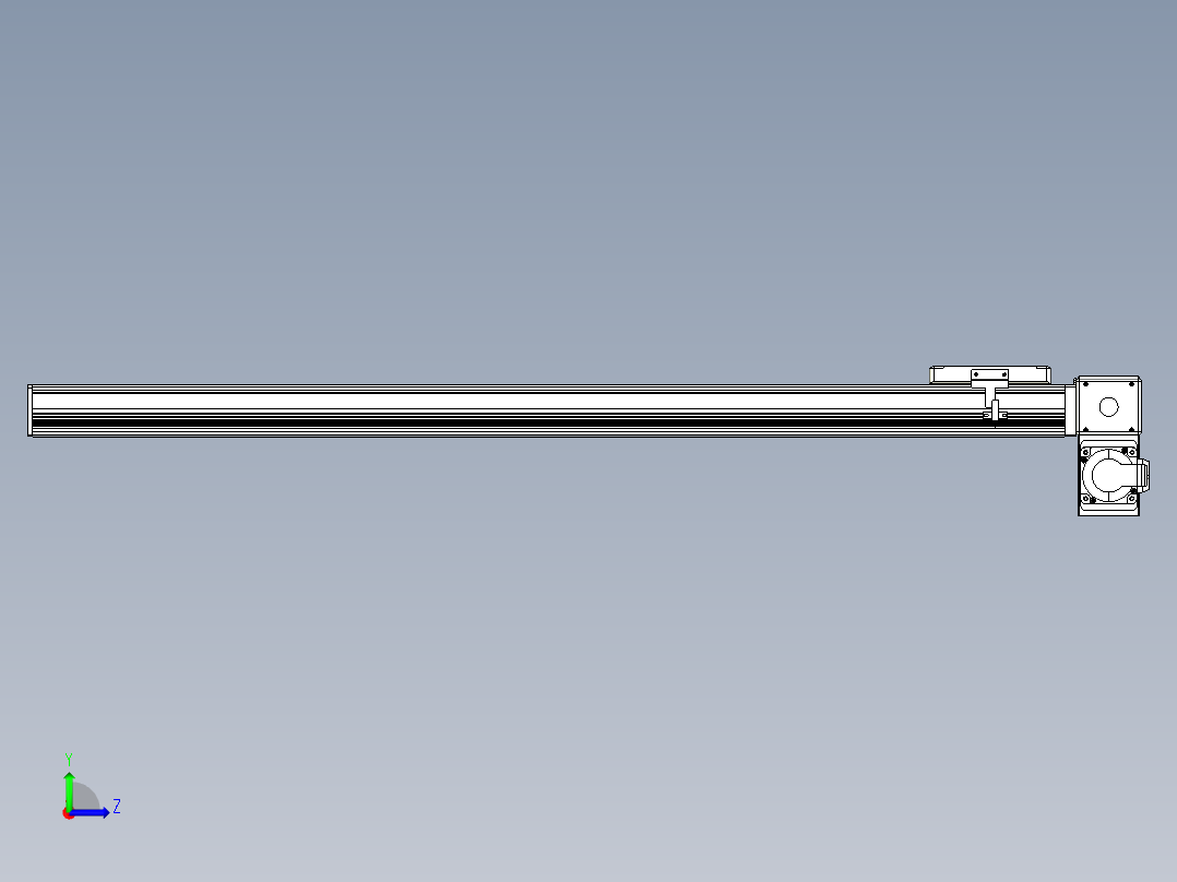 同步带全封闭直线模组TPA-HCB-105D-90-L900-RP-C-P20-N3左视图