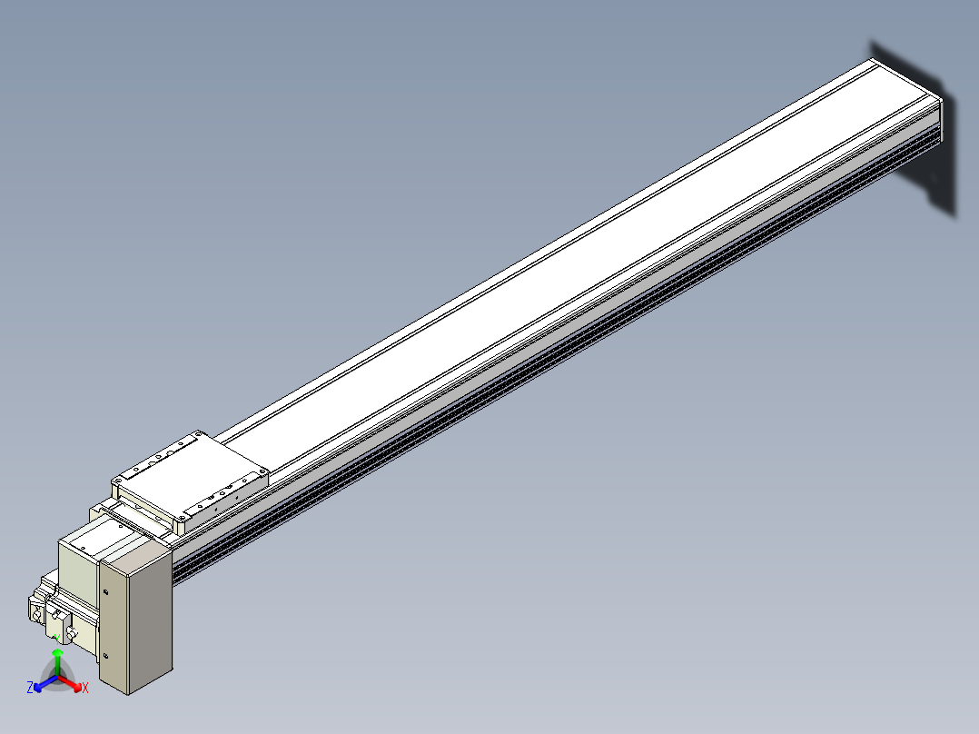 同步带全封闭直线模组TPA-HCB-105D-90-L900-RP-C-P20-N3正等轴测图