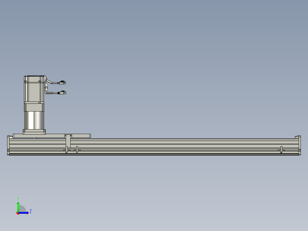 东锦齿条传动DH175G-L167-S800-BU-减速机+750W左视图