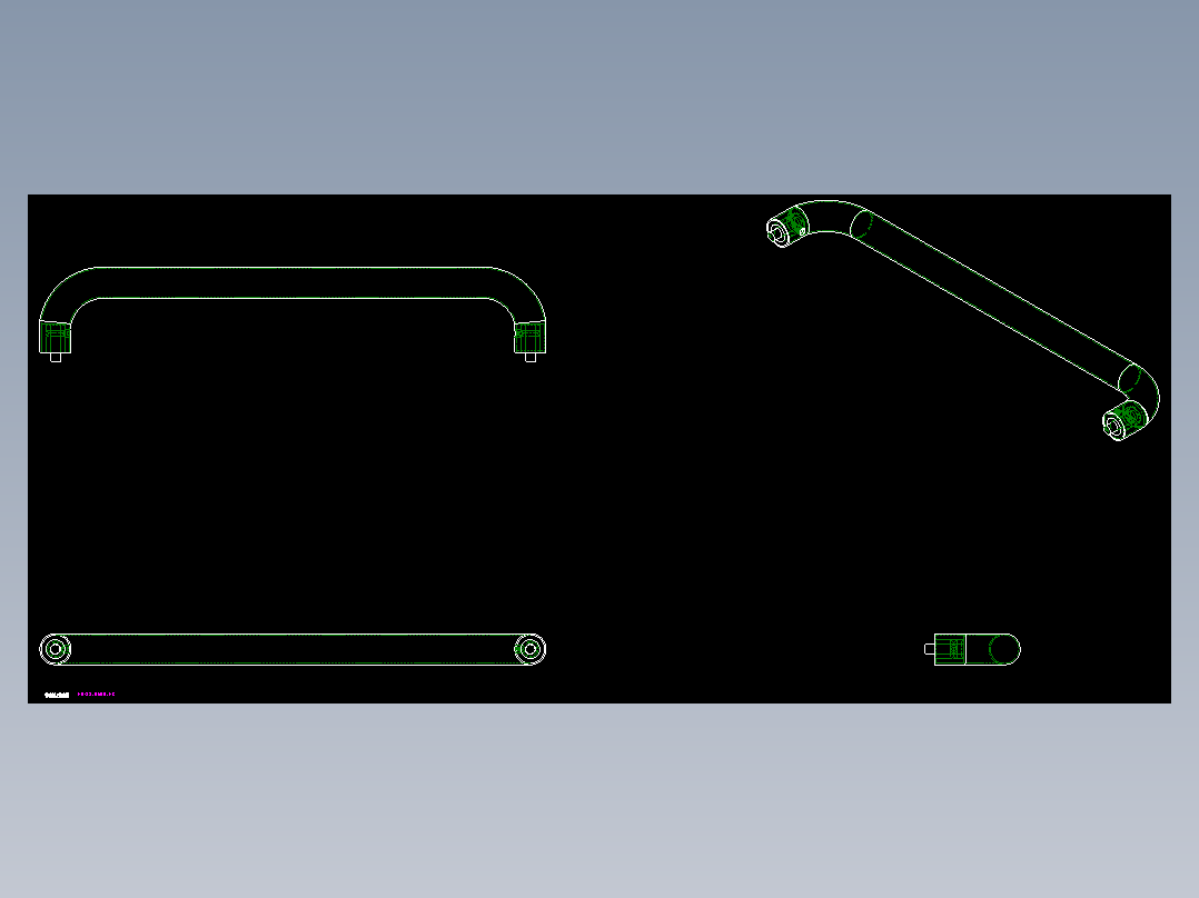 取手(不銹鋼)ER(B)-2D多系列多零件图纸模型