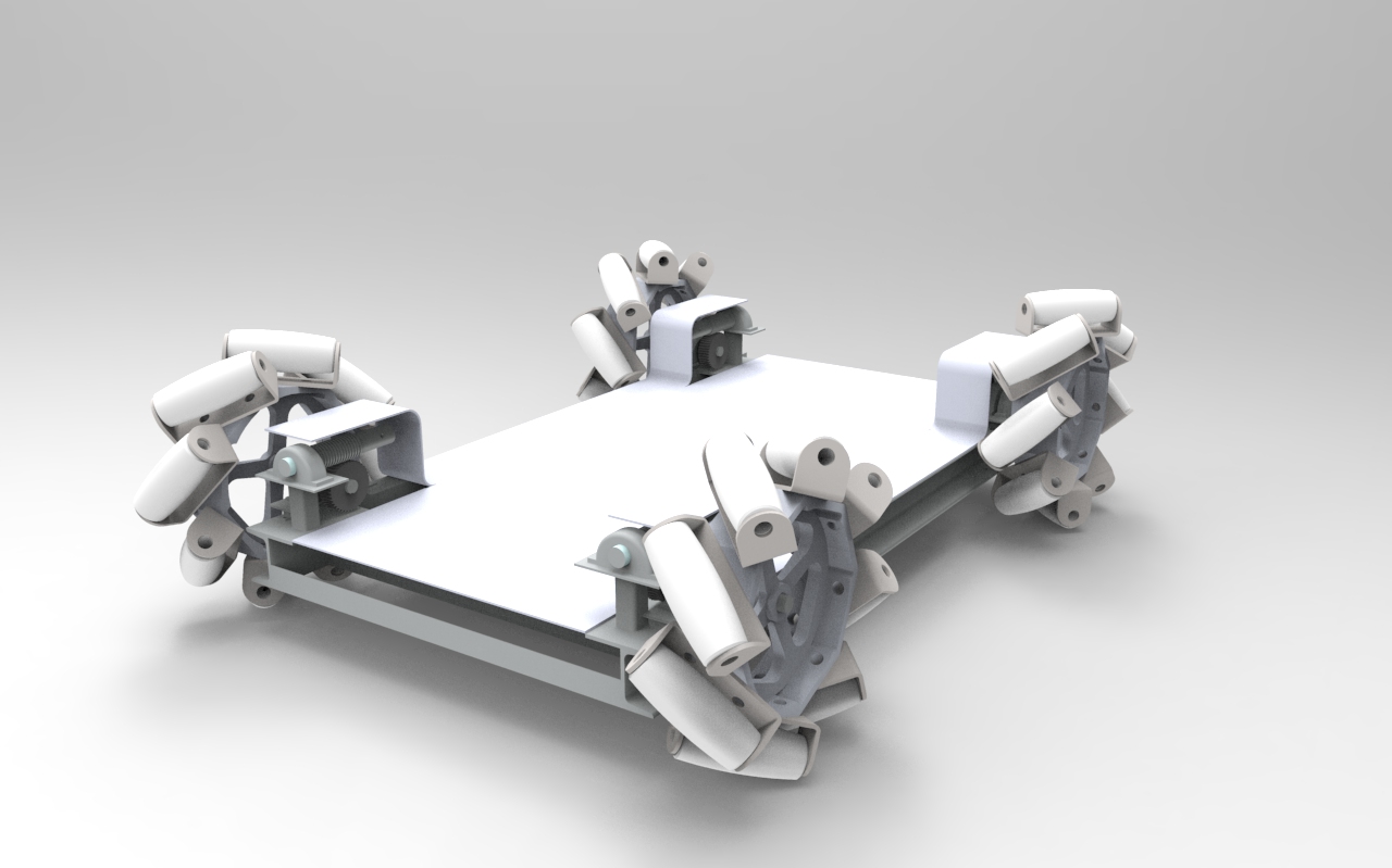 麦克纳姆轮平板3D图纸 IGS格式
