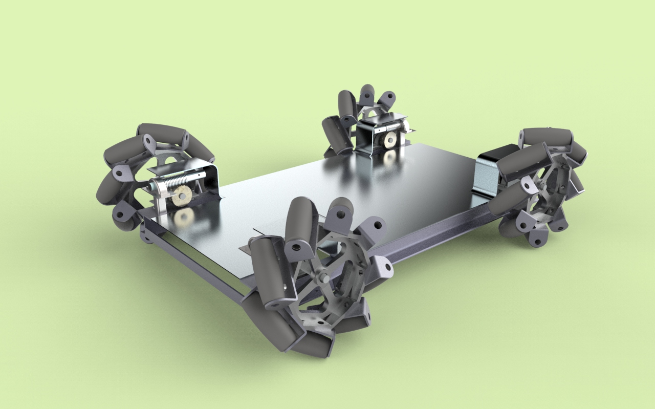 麦克纳姆轮平板3D图纸 IGS格式