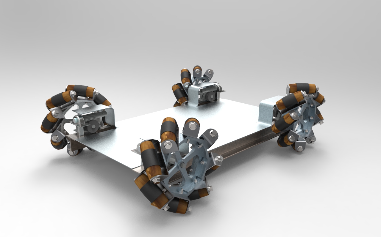 麦克纳姆轮平板3D图纸 IGS格式