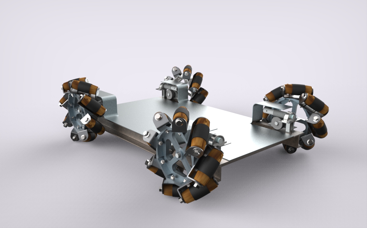 麦克纳姆轮平板3D图纸 IGS格式