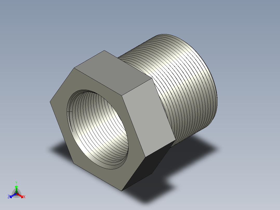 管件接头、螺纹接头、三通(15)正等轴测图