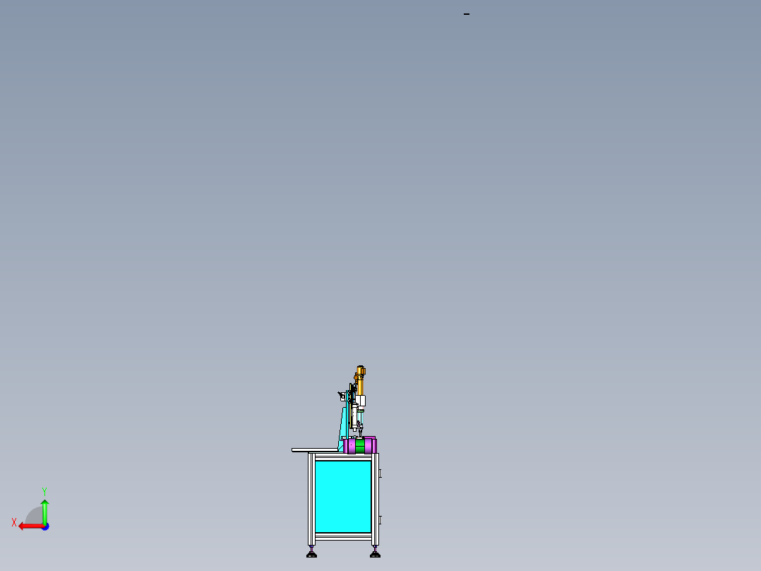 输送线式锁螺丝机step后视图