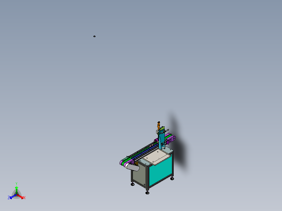 输送线式锁螺丝机step正等轴测图