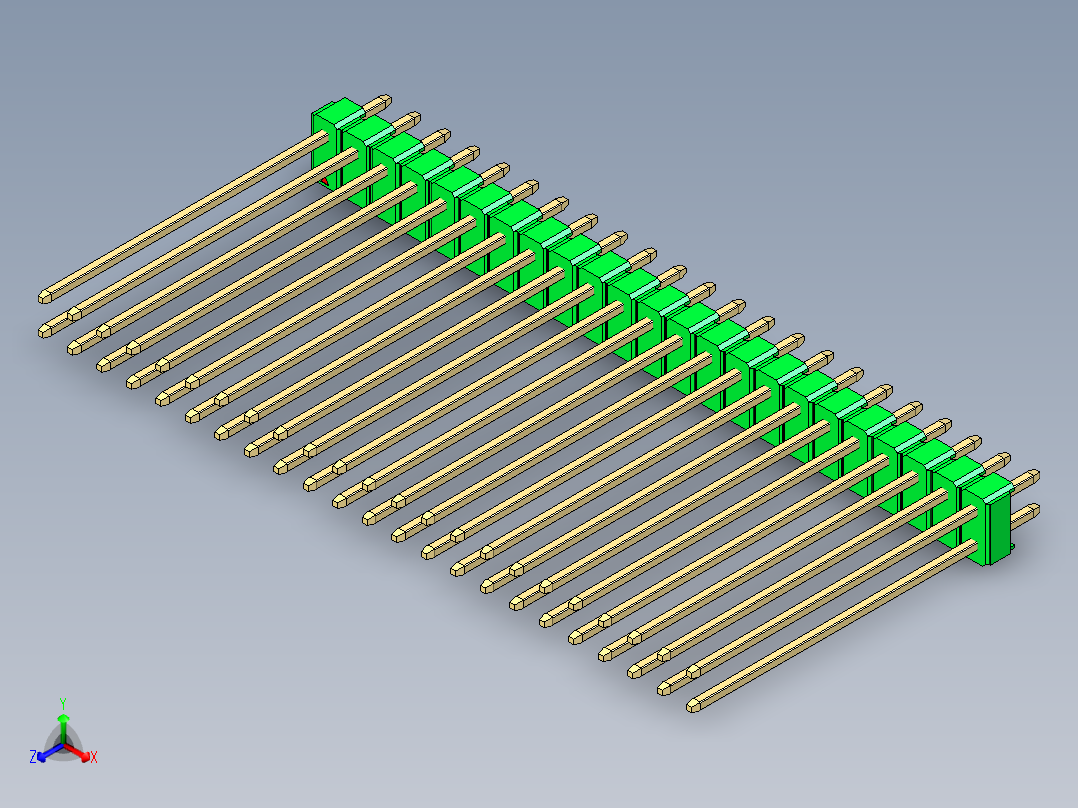彩色公头100mil（2.54mm）系列-DS1021_green_2x23p_100mil_Type43_rev1.0
