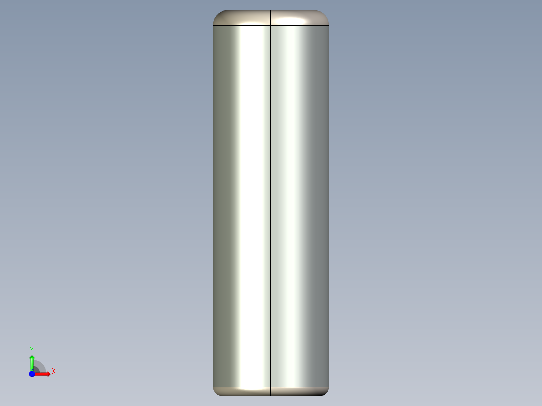 紧固件-IGES 0.3750 Alignment Dowel前视图