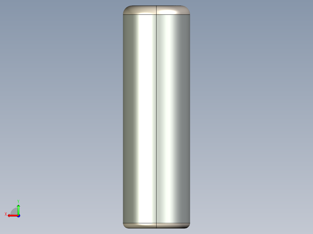 紧固件-IGES 0.3750 Alignment Dowel后视图