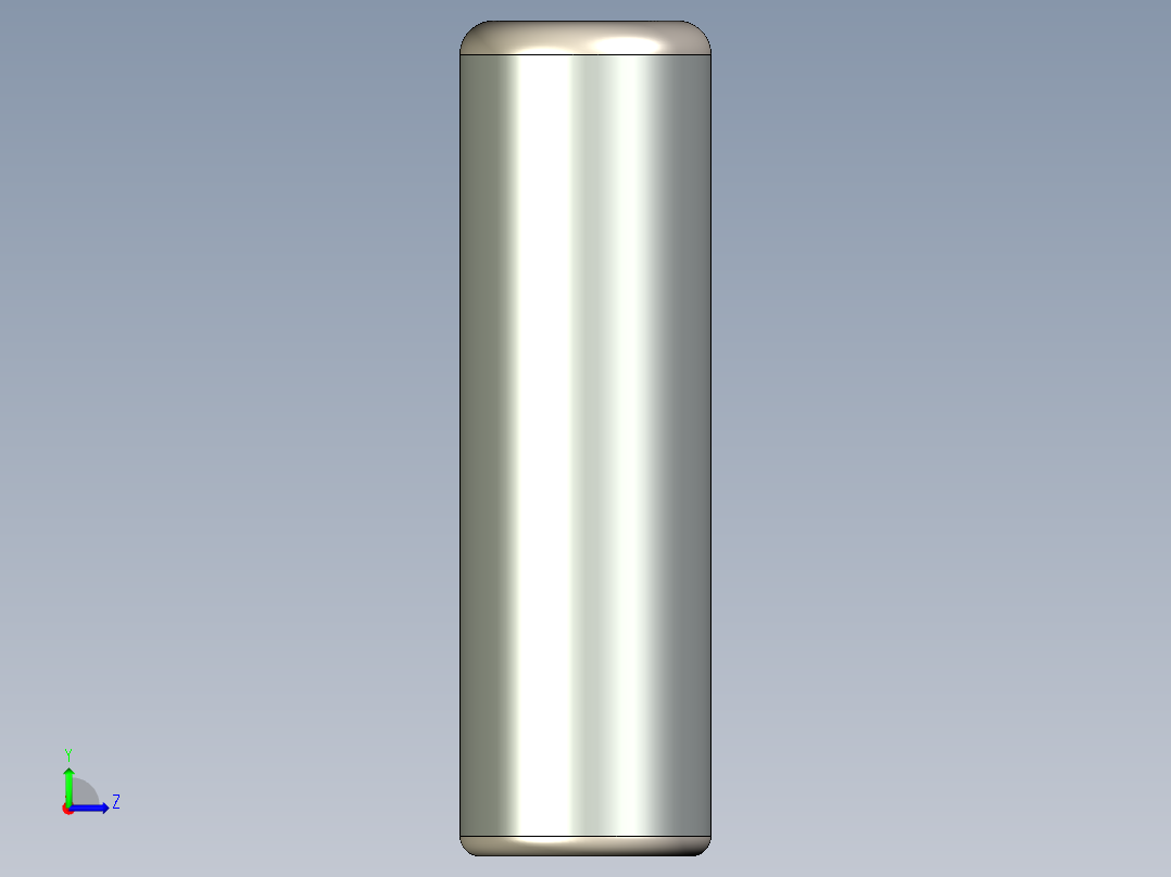 紧固件-IGES 0.3750 Alignment Dowel左视图