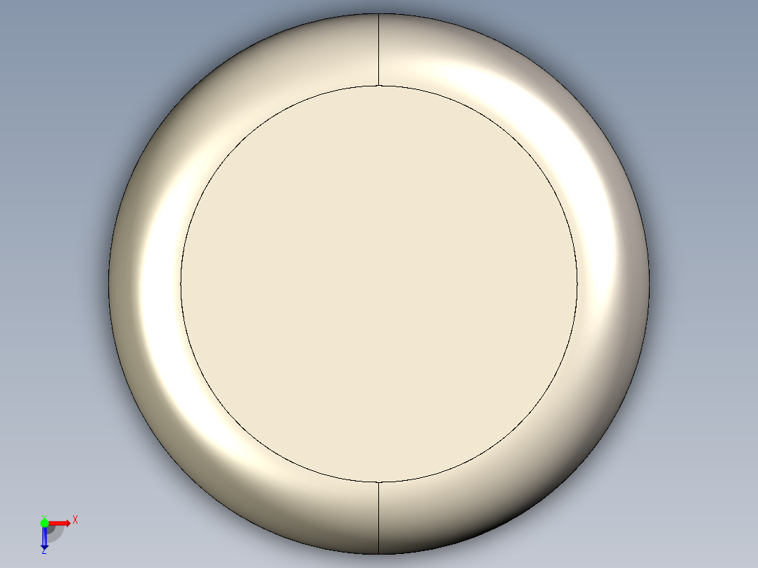 紧固件-IGES 0.3750 Alignment Dowel俯视图