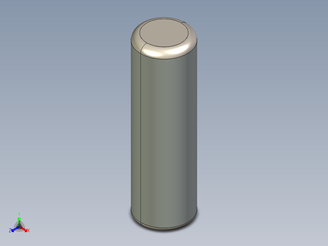 紧固件-IGES 0.3750 Alignment Dowel正等轴测图