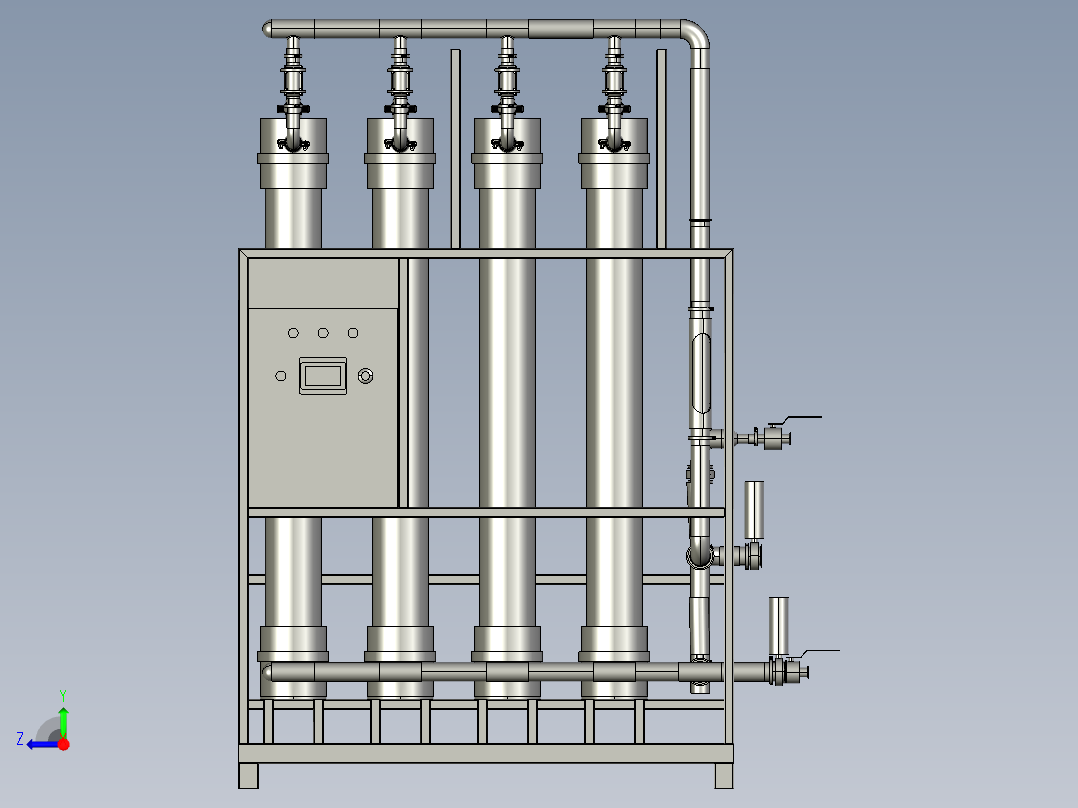 用于水处理的超滤套件右视图
