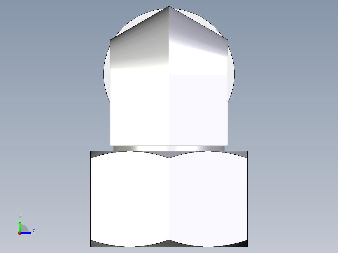 卡套式工业通用硬管接头EO_Swivel_nut_elbow_EW22LOMD71左视图