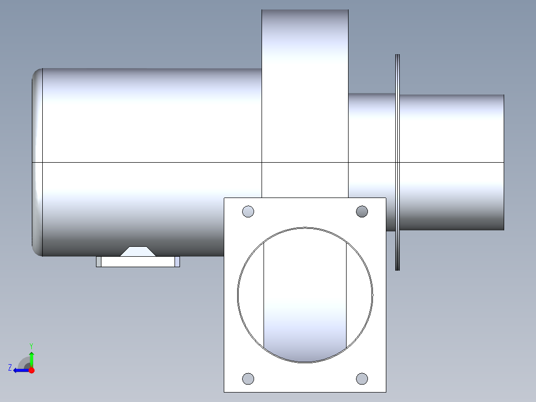 锅炉耐高温风机 YN5-47 370W右视图