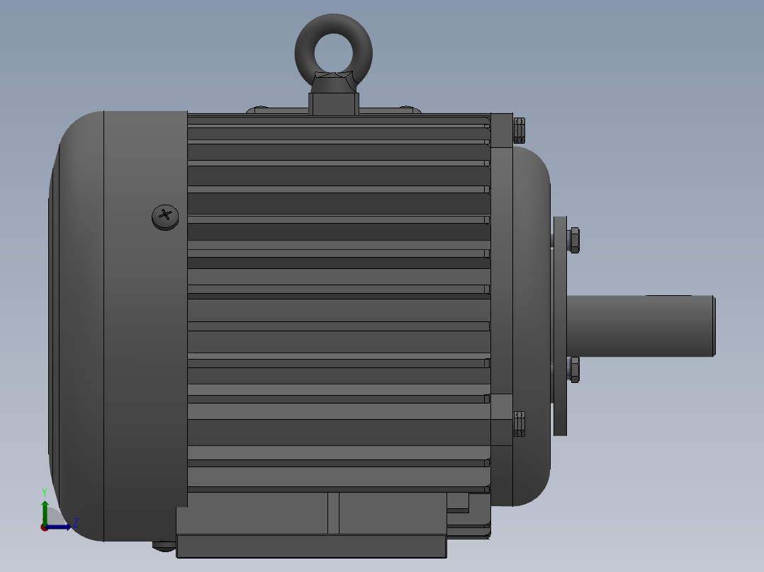 交流永磁同步电机左视图