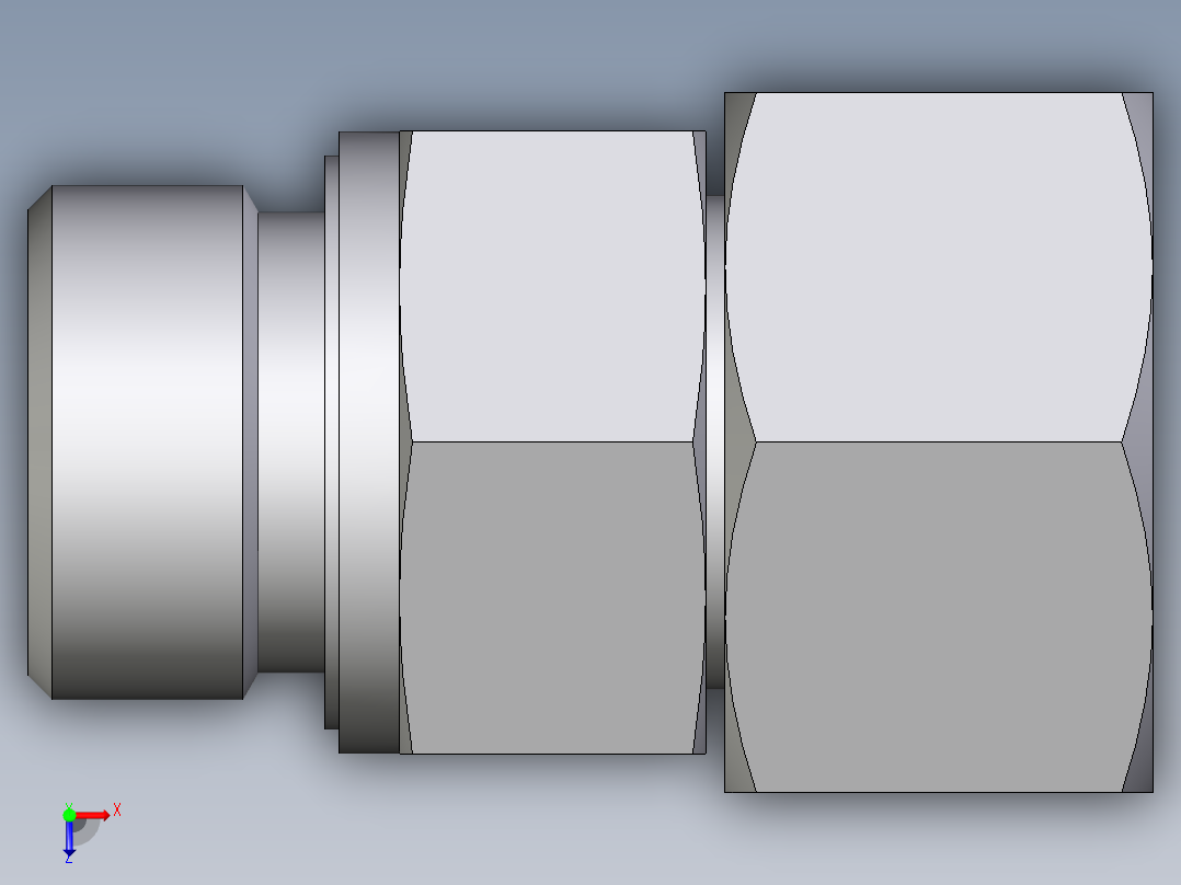 卡套式工业通用硬管接头EO_Swivel_connector_EGE20SREDCF俯视图