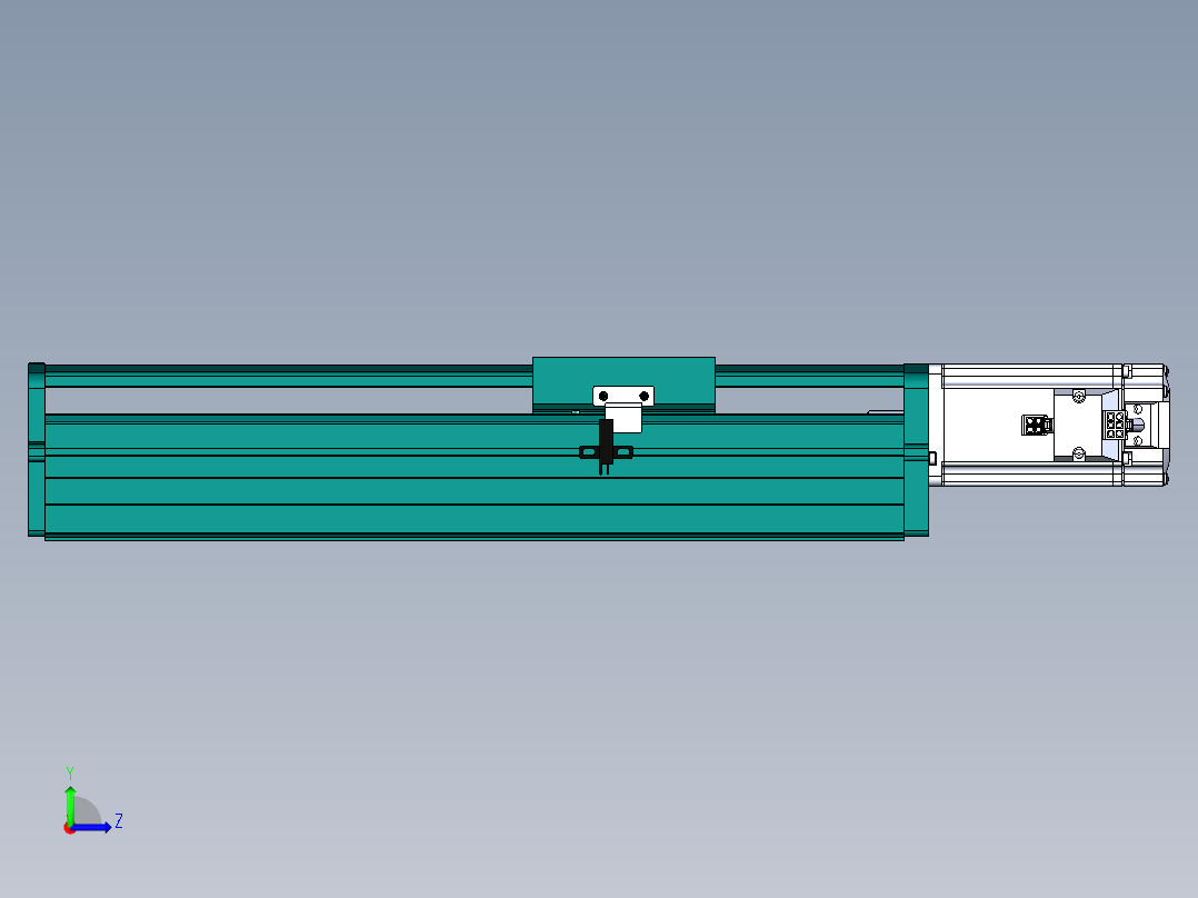 东锦丝杆传动-直线滑台模组DH100-C-L10-S200-BC-O400W-C3左视图