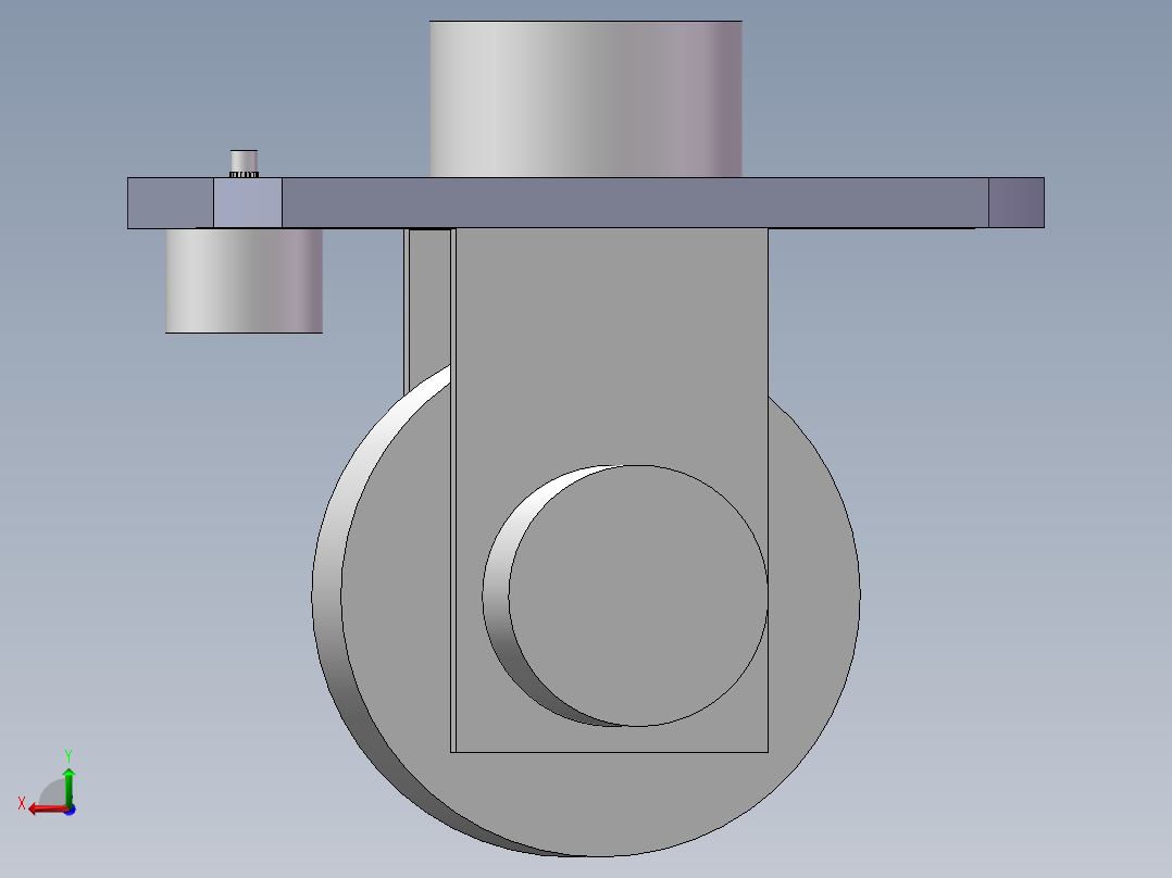 四轮驱动小车后视图