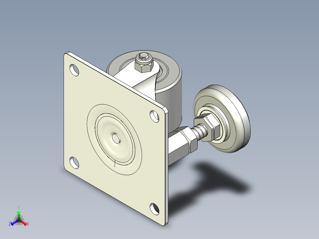調整腳輪(2000N)(3000N)5542-3D多系列多零件图纸模型