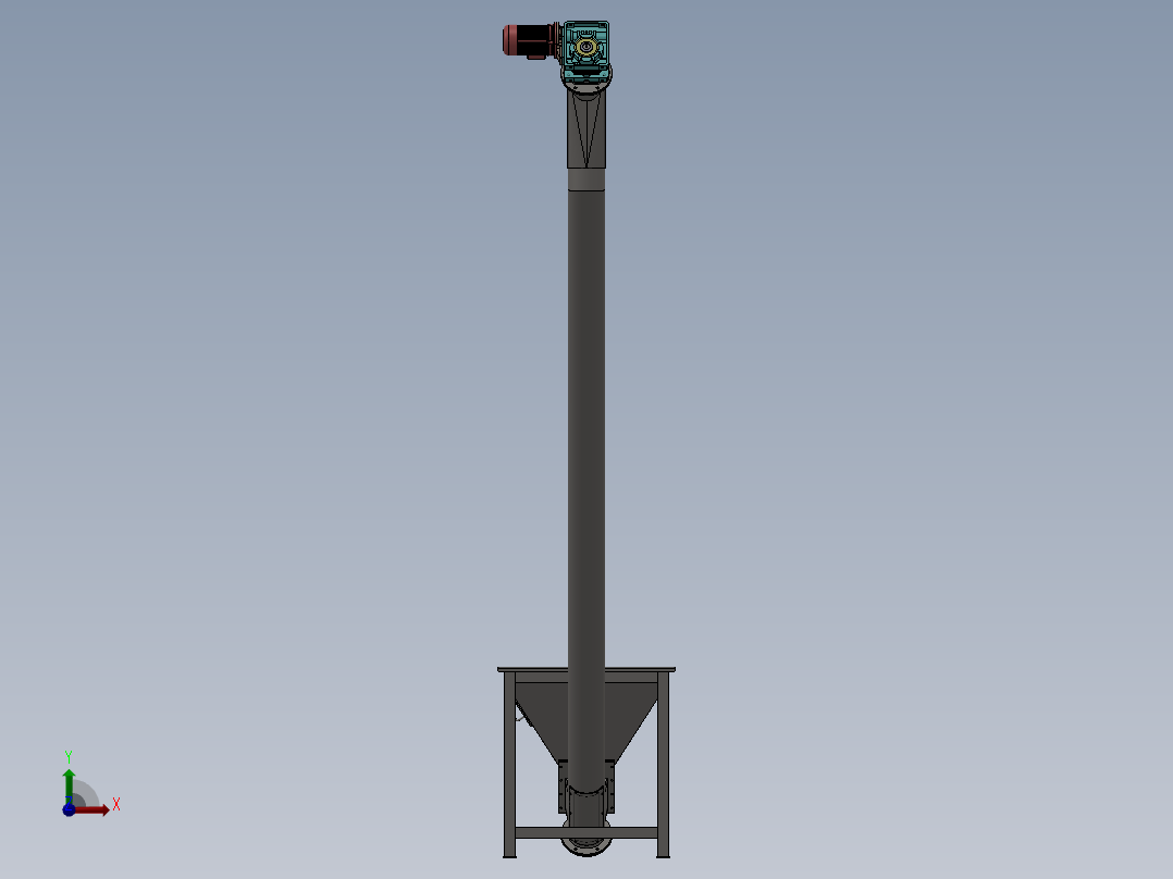 螺旋输送机3D模型前视图