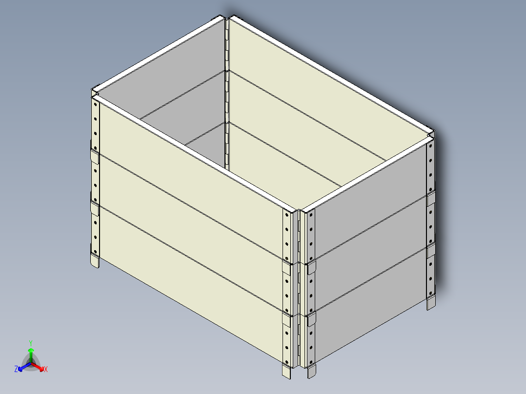 板条箱3正等轴测图