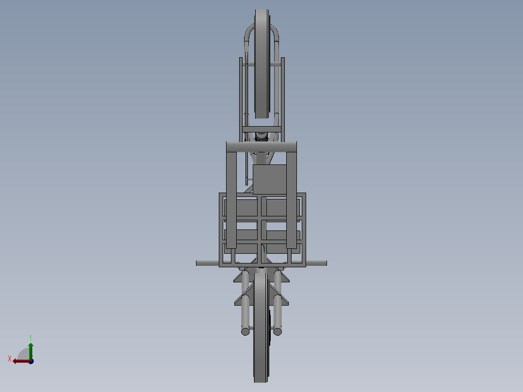 64---助力自行车框架模型sw2010三维图纸模型设计图纸后视图