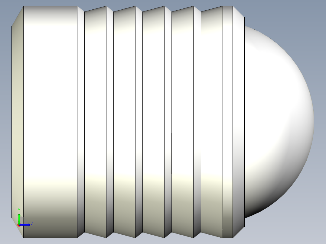 密封栓塞(不銹鋼)2288.-3D多系列多零件图纸模型左视图