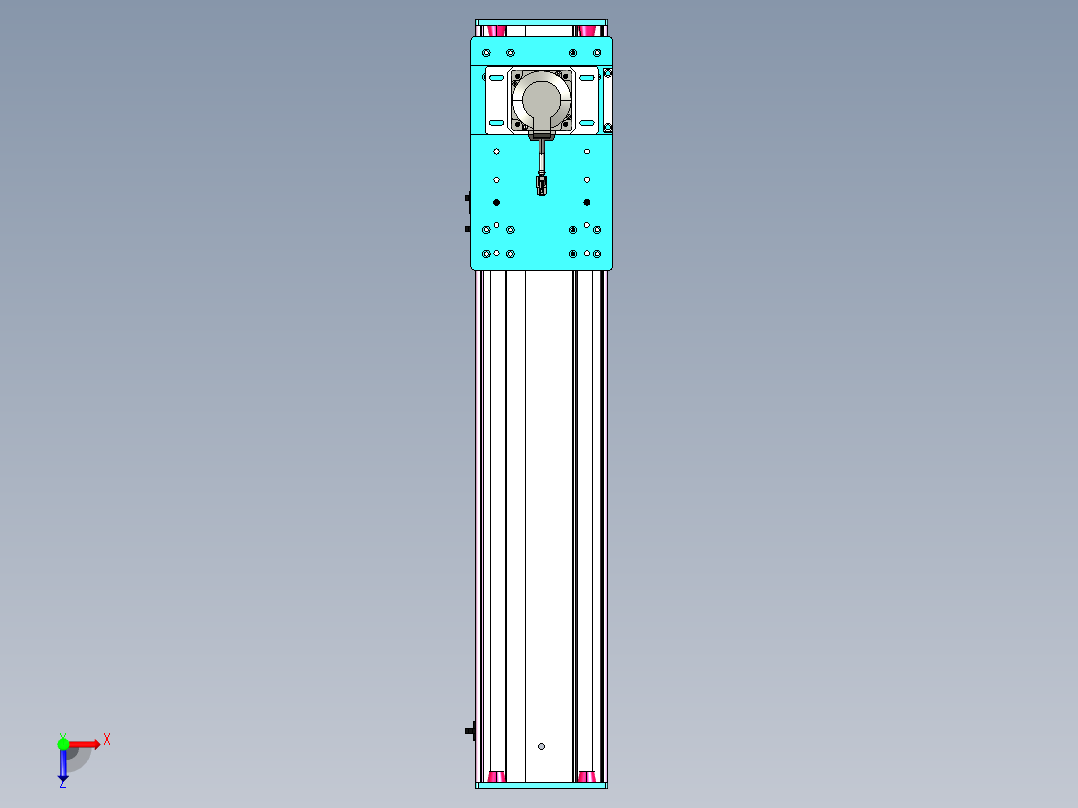 东锦齿条传动DH175G-L167-S650-BU-减速机+750W俯视图