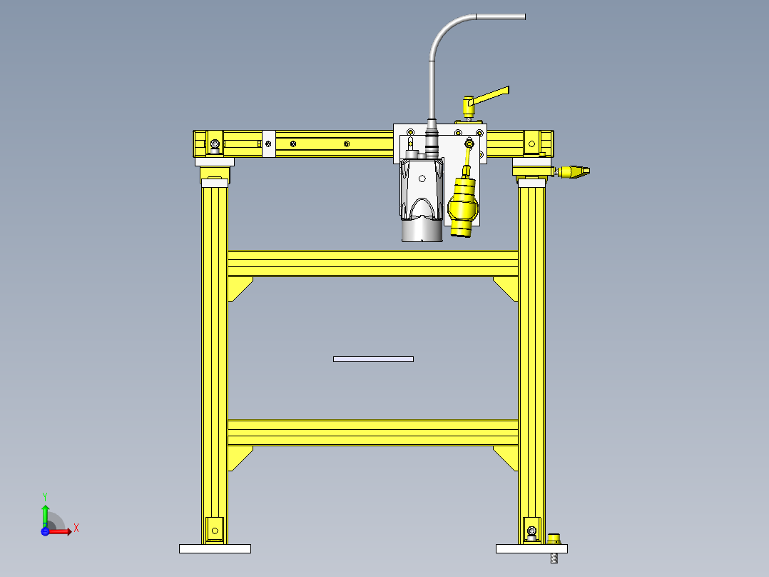 读码器定位机构前视图