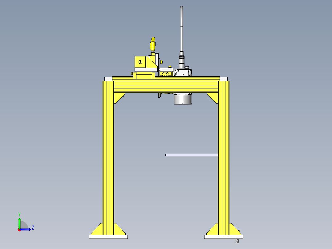 读码器定位机构左视图