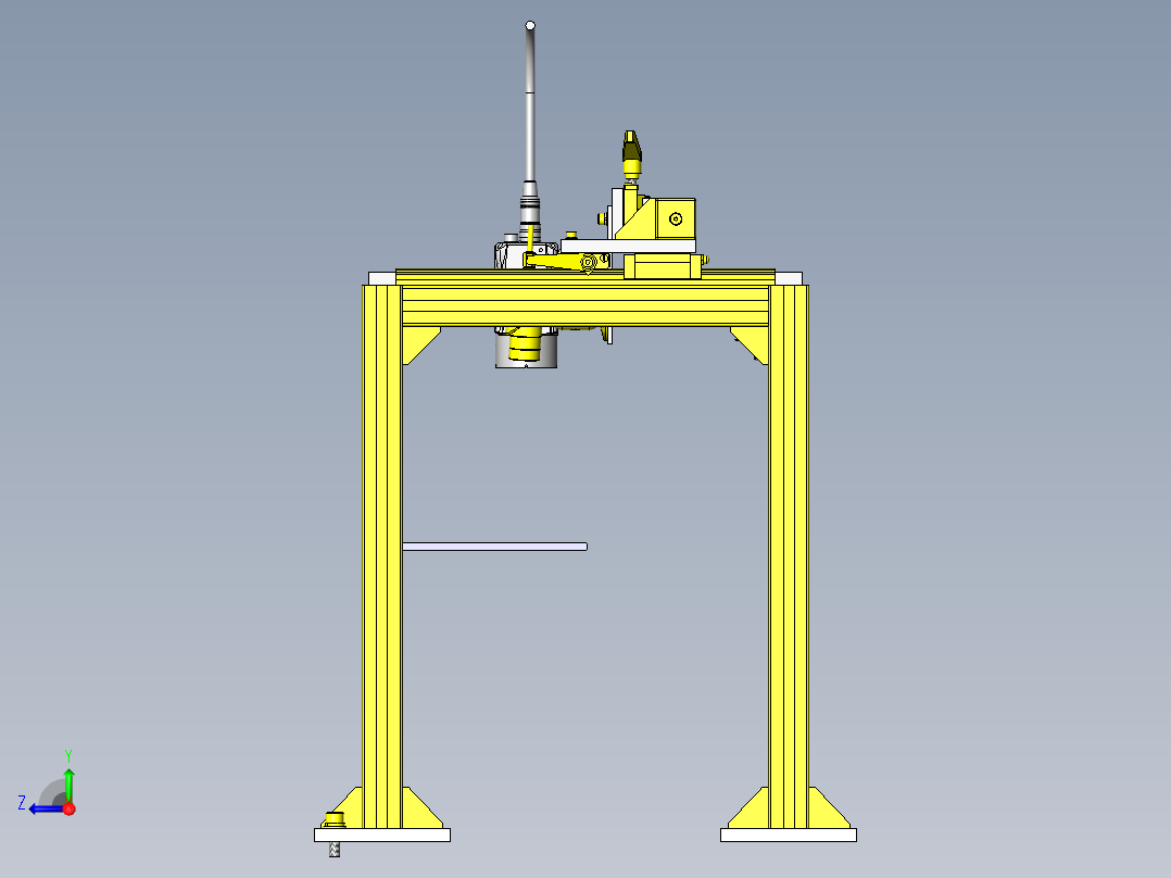 读码器定位机构右视图