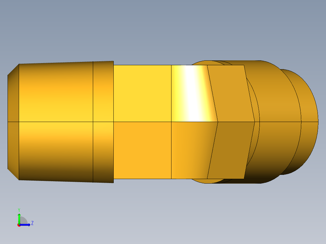 扩口式工业通用硬管接头45Deg Elbow 159F-10-8左视图