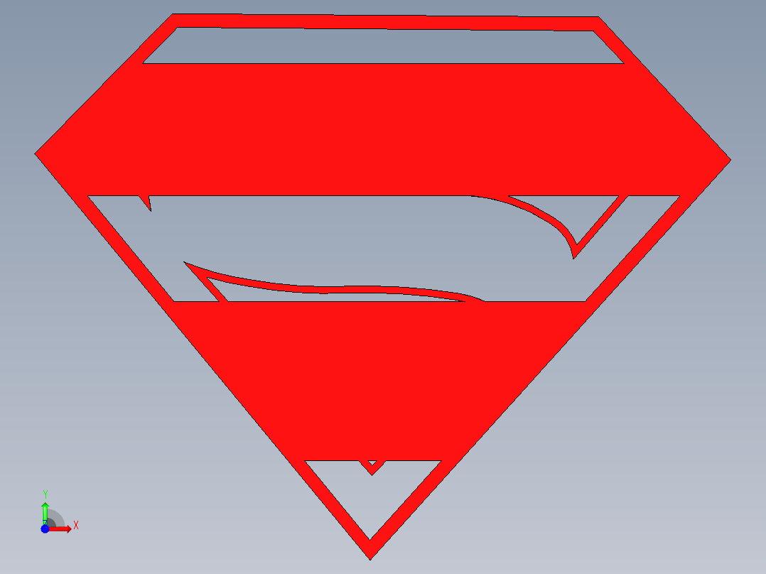 超人饼干切割器前视图