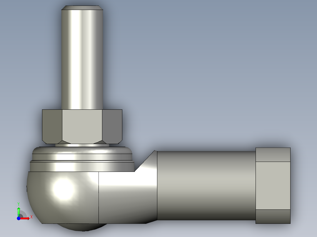 THK杆端球面接头3D模型IGS格式前视图