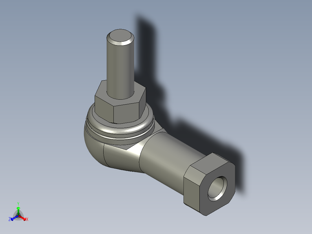 THK杆端球面接头3D模型IGS格式正等轴测图
