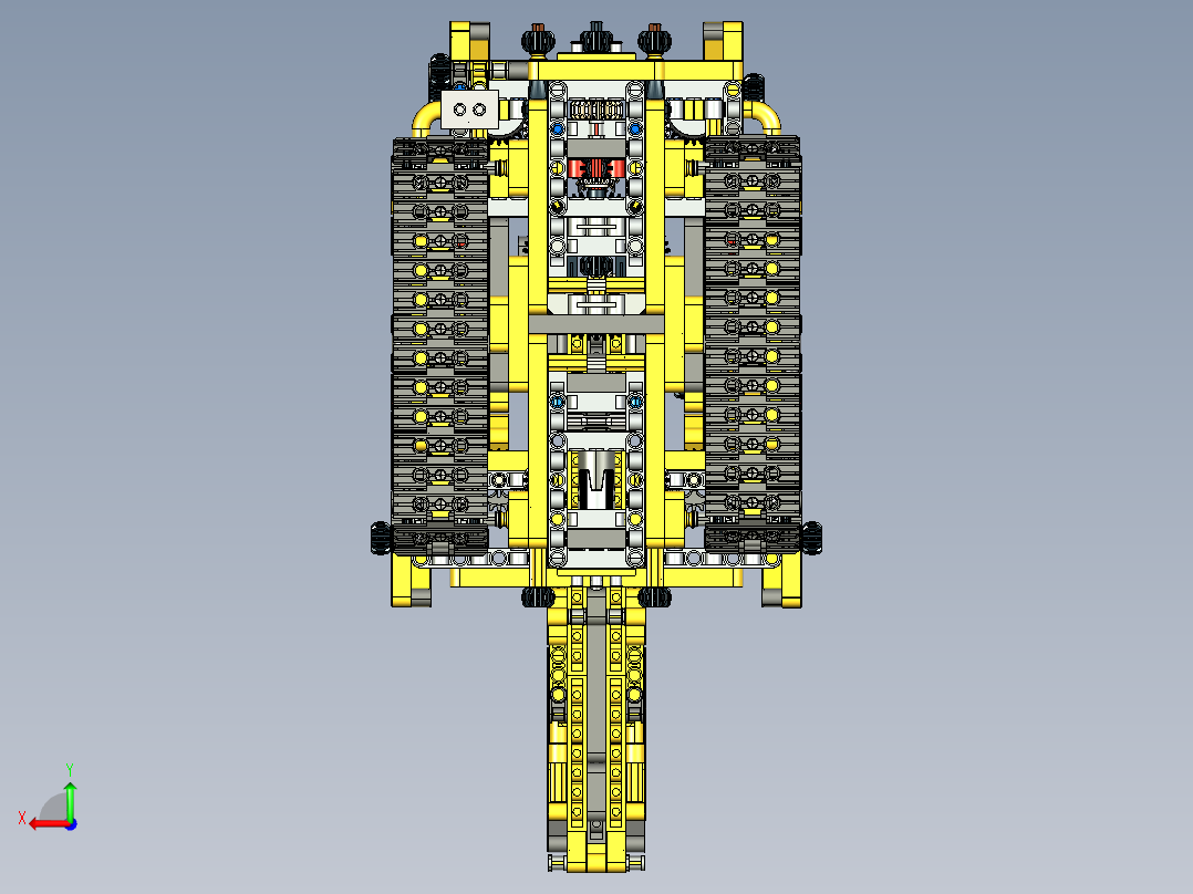 42097紧凑式履带起重机拼装玩具模型3D图纸 STP格式后视图