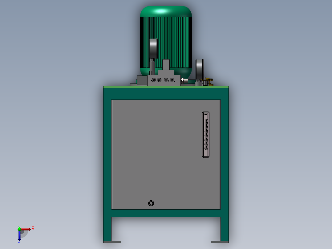 剁锉机油源俯视图