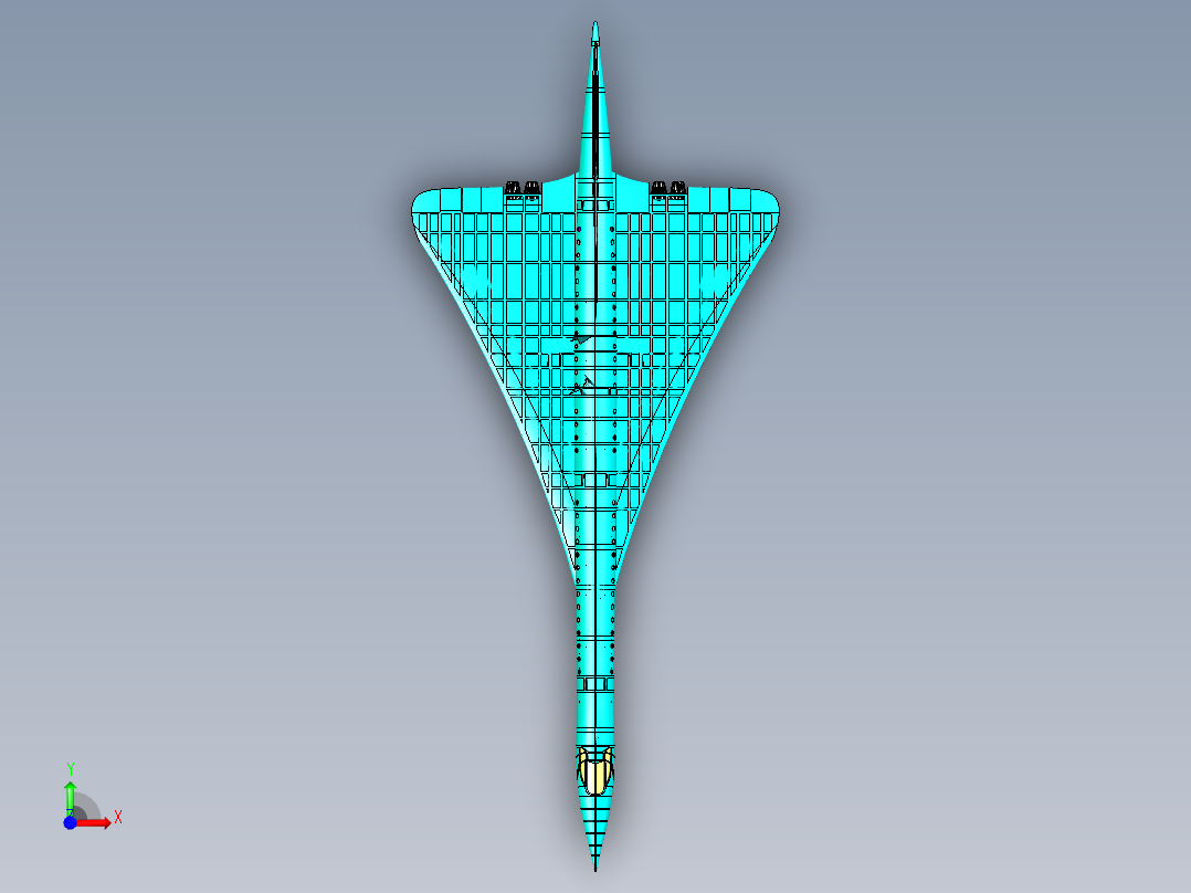 协和式超音速运输机飞机前视图