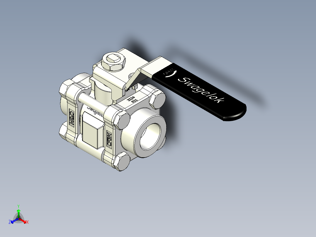 不锈钢 3 件式 60 系列球阀，增强 PTFE 阀座，0.5英寸 FNPT