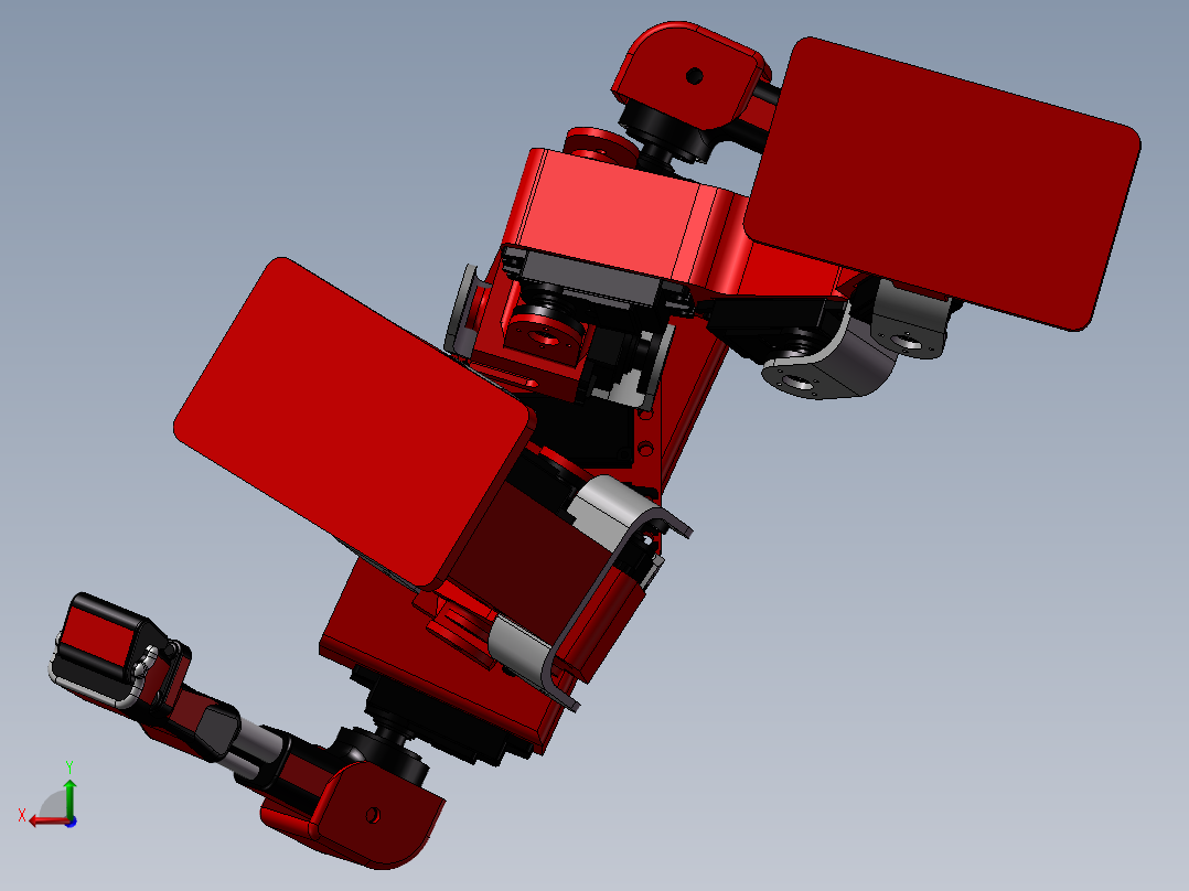 人形机器人玩具后视图