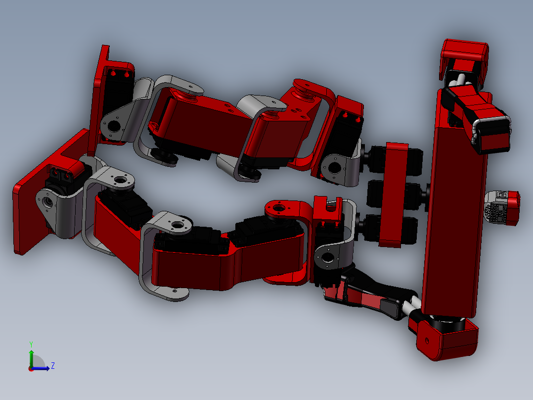 人形机器人玩具左视图