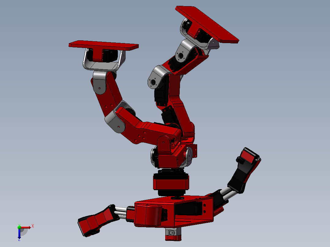 人形机器人玩具俯视图