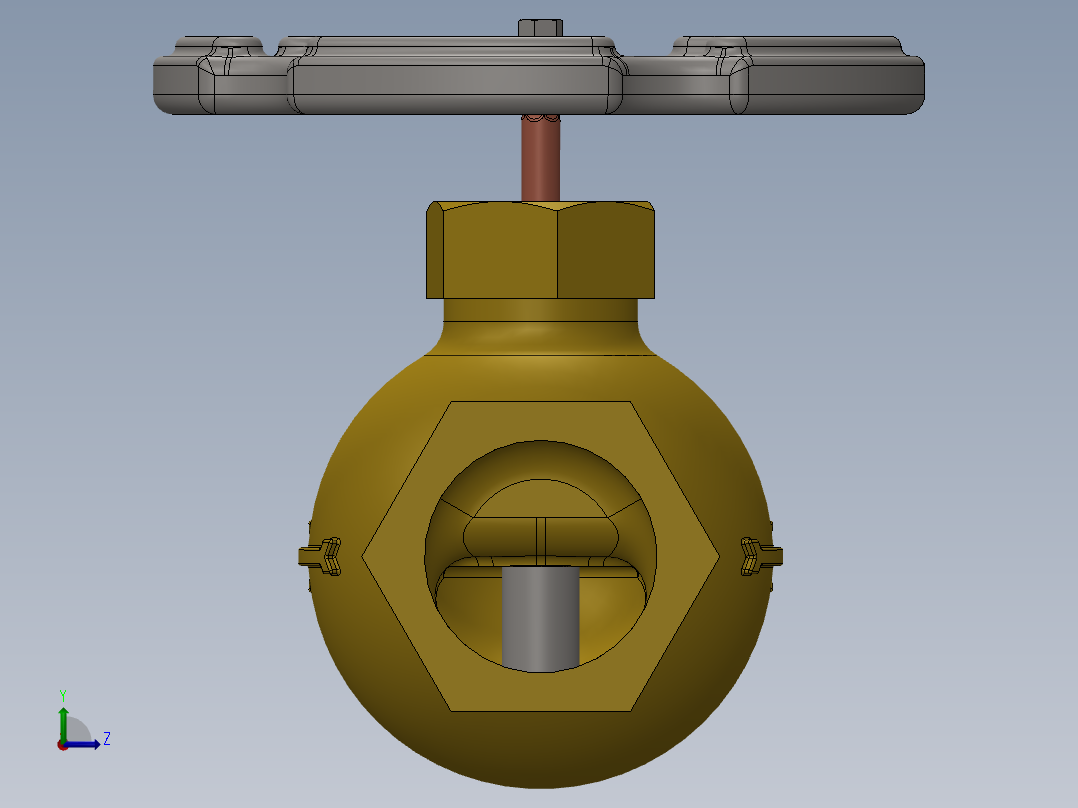 通用阀门左视图