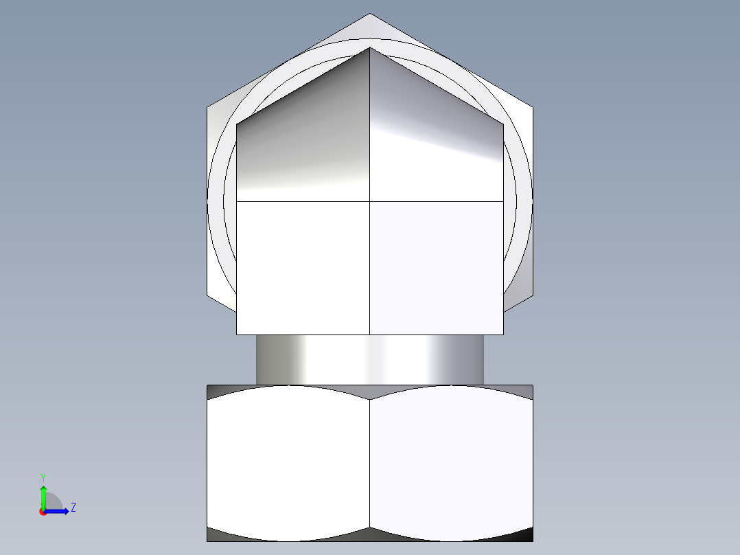 卡套式工业通用硬管接头EO_Standpipe_elbow_EVW35L71左视图