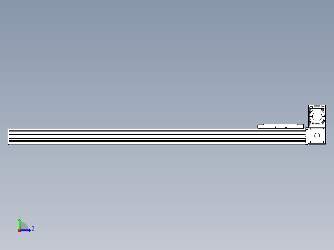 同步带全封闭直线模组TPA-HCB-120D-90-L900-RU-C-P40-N3左视图
