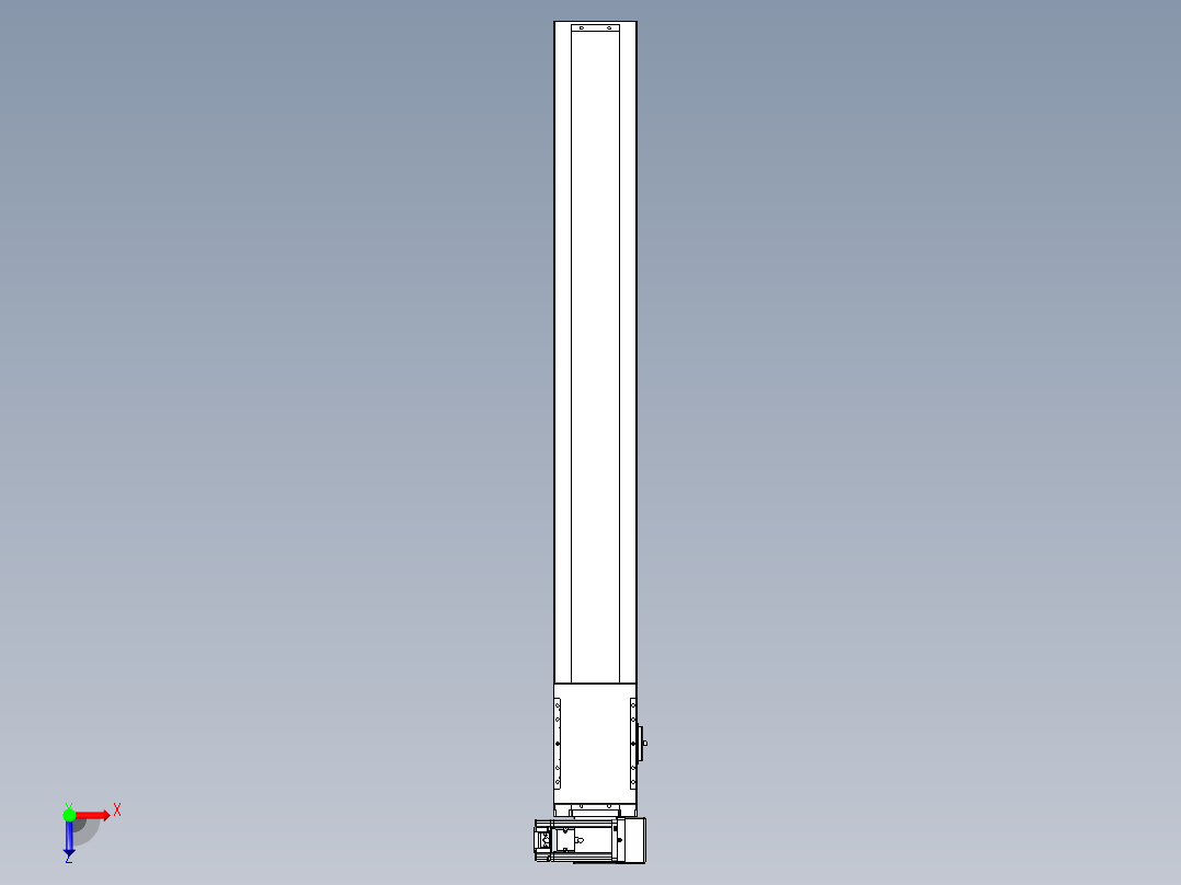 同步带全封闭直线模组TPA-HCB-120D-90-L900-RU-C-P40-N3俯视图